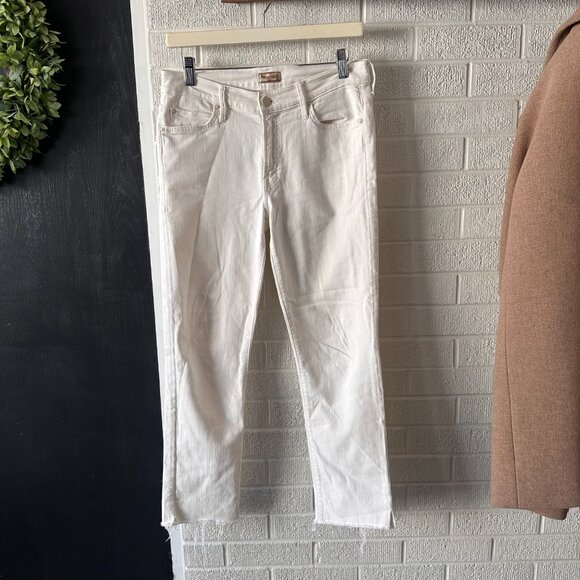 Mother The Rascal Ankle Snippet, White/Cream, 28 - Picture 3 of 14